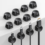 12Pack Cord Organizer Spring Clips, Office Desk Accessories - Lamicall Desk Cable Management Clips, Dorm Room Bedroom Essentials, Phone Charger Cord Holder, Wire Organizer Keeper for Nightstand