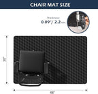 SALLOUS Chair Mat for Carpet, 30" x 48" Office Chair Mat for Carpeted Floors, Heavy Duty Vinyl Floor Mat with Grips, Non-Slip Carpeted Floor Protector Computer Desk Mat for Home Office (Black)
