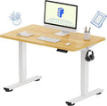 FLEXISPOT EN1 One-Piece Standing Desk, 40"x24" Seamless Desktop Electric Height Adjustable Desk for Home Office, Multi-Monitor Setups & Easy Assembly, Maple