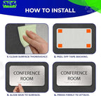 ADASigns Conference Room Sign 7" W x 4" H Durable Brushed Aluminum with Grade 2 Braille - Easy Installation with Double Sided Tape - ADA Compliant conference sign for Office, Universities & Businesses