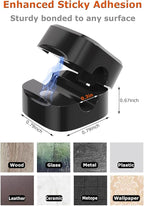 Magnetic Cable Clips, Adjustable Cord Holder Management, Adhesive Wire Keeper Organizer for Home Office Desk Phone PC Car Wall Desktop Nightstand Appliance (9-Pack Black)