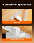 ErGear Height Adjustable Electric Standing Desk, 55 x 28 Inches Sit Stand up Desk, Large Memory Computer Home Office Desk with Two-Piece Desktop (Light Vintage Brown)