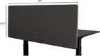 Stand Up Desk Store ReFocus Clamp-on Acoustic Desk Divider Privacy Panel That Reduces Noise and Visual Distractions (Ash Gray, 59" x 23.6")