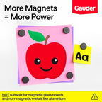 GAUDER Magnets for Whiteboard, Fridge & Bulletin Board - Strong Round Magnetic Discs - Black Magnets for Crafts (124 Pieces - 0.7" x 0.2")
