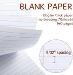 Maitys 6 Pcs Legal Pad Steno Spiral Notebook 8.5" x 11" Top Bound Spiral Pads Hard Cover College Ruled Notepad 70 Sheet Pad for School Office University Home(Chic Color,Modern Style)