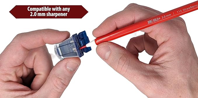 June Gold 36 Blue (Azure #130) Colored 2.0 mm Lead Refills, Bold Thickness for Heavy Use, Break Resistant with a Convenient Dispenser