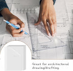 100 PCS 11x17 Inch Translucent Vellum Paper 60 GSM Drafting Vellum Tracing Paper Sheets White Translucent Invitation Paper for Drawing Sketching Wedding Architecture Building Ink (Can't Print)