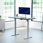 VIVO Electric 60 x 30 in Standing Desk, Memory Height Adjustment, 1B Series, Holds 220 lbs, Black Top Gray Frame, DESK-KIT-1G6B-30