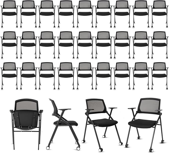 30 Pack Conference Room Chairs Guest Reception Chair for Office, Waiting Room, Meeting, Lobby