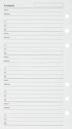FILOFAX Name/Address/Telephone Refill for Personal & Personal Compact Size, 20 Sheets, White (B130201)