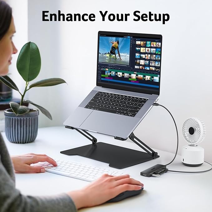 Acer USB C Hub 4 Ports, Multiple USB 3.0 Hub, USBC Splitter for Laptop with TypeC Power Port, Extender for Type C Port Laptop, PC, Desktop and More (USB-C, 0.7ft)