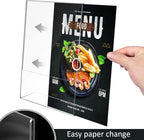 Ludery 8.5x11 Inches Acrylic Sign Slant Back Holder, Plastic Display Stand,Brochure Holder, Table Top Sign Holder For Office, Home, Store, Restaurant (8pack)