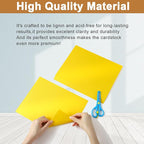 Silunkia 120 Sheets Solar Yellow Shimmer Cardstock 8.5 x 11 Crafts Paper, 250gsm/92lb Premium Glossy Paper Card Stock for Cards Making, Greeting Cards, Wedding Invitations, Menus