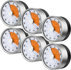 6 Pcs 60 Minute Visual Kitchen Timer Small Classroom Timers with Loud Alarm Stainless Steel Mechanical Timers for Classroom Desk Teaching Chef Countdown Egg Baking Office Cooking(White)