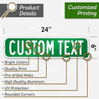Custom Street Sign, Road/Address Sign, 8 Colors, Reflective Option, Mounting Options, 6x24 Inch, Thick Rust-Free AlumaBond, USA Made by My Sign Center, (Classic)