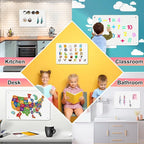 4 Pack White Magnetic Board,17.5" x 11.4" Magnet Bulletin Board to Display Magnetic Notes, Poetry, Photos, Suitable for Wall, Refrigerator, Cabinet etc, Come with 16 Plastic Anchor Bolts and Screws