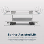 Vari Varidesk Pro Plus 36 Standing Desk Converter – 11 Height Settings + Spring Lift, 2 Tier Design, Keyboard Tray, Fits Desktops 36” Wide x 26.5" Deep – Delivers Fully Assembled (White)