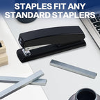 Deli Staples, 10000 Staples, Standard Staple for Desktop Staplers, 1/4'' Length, 210/Strip, 2 Boxes of 5000 Each