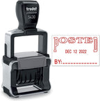 Trodat 5430 Professional Self-Inking Date Stamp with Posted - Red Ink