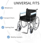 SPRING SEAON Wheelchair Armrest Covers 2 Pack Soft Memory Foam Wheelchair armrest Pads Wicking Washable for Office Transport Chair (Sky Blue)