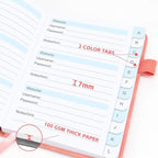 Password Keeper Book with Alphabetical Tabs，4.3"x5.7" Small Password Books for Seniors Password Notebook for Internet Website Address Log in Detail (Pink)