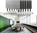 Goakwwuz Conference Room Table, Folding Conference Tables,Thicken Grey Tabletop,Flip Top Wooden Seminar Meeting Room Table for Conference Room Offices (6, Grey, 55.1”)