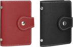 PRIVILLA 2 Pcs Credit Card Holder and business card holder，Sd Card Holder Each Has 26 Card Organizers, 2024 New Credit Card Holders book for Men and Women.