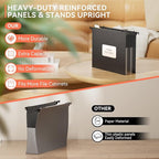 ThinkTex Extra Capacity Plastic Hanging File Folders, 6 Pack Reinforced Expanding Hang Folder Letter Size,Accordion Pocket,Heavy Duty 3.15 Inch Expansion,Hanging Folder Organizer for Office Home