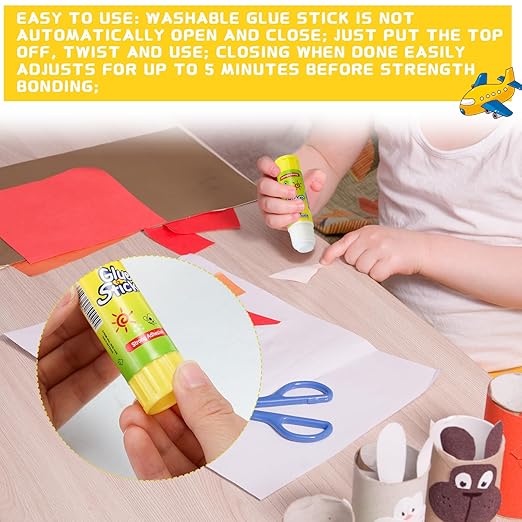 300 Pcs White Glue Stick Washable Glue Stick for Crafts Home School Classroom Students Teachers Employees Scrapbooking Crafting Supplies, 0.32 Ounce