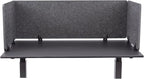 Stand Up Desk Store ReFocus Raw Clamp-On Acoustic Desk Divider Mounted Privacy Panel to Reduce Noise and Visual Distractions (Anthracite Gray, 47.25" x 16")
