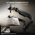 SIAGO Dual Monitor Stand, 15 to 32 Inch Monitor Arm, Adjustable Monitors Mount with C-Clamp and Grommet Installation, Made of Iron and Al, VESA Monitor Stand for Desk - Fits 4.4 to 19.8lbs Monitors