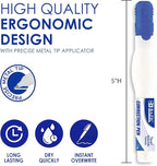 BAZIC Products Correction Pen - Corrections Fluid, Precise Metal Tip White Out, Ideal for School & Office Supplies, Alternative to Correction Solution, 2/Pack, 144-Packs