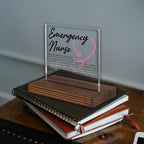 Emergency Nurse Gifts, Thank You Appreciation Gifts for ER Nurse Week Graduation Birthday Christmas Emergency Office Desk Decor Decorative Signs Plaque PA004