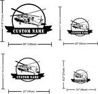 Personalized Metal Airplane Wall Art, Airplane Name Sign, Customized Pilot Name Sign, Airplane Hangar Sign Decor, Aviation Home Office Decor, Large Outdoor Decor, Pilot Gifts, Aircraft Lovers Gift
