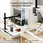 JOY worker Standing Desk Converter, 35" Wide Height Adjustable Sit Stand Up Desk Riser with Keyboard Tray, Desktop Workstation Riser for Home Office Computer Laptop, Particle Board, White