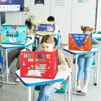 Crtiin 24 Pcs Privacy Folders for Students Desk Dividers Standard School Privacy Cardboard Board Testing Dividers Shield for Classroom Teacher Supplies Keep Eyes from roving(Encourage)