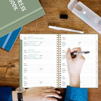 Address Book with Alphabetical Tabs - A5 Telephone & Address Book with Address Contacts, Special Date, Phone, Birthday & Internet Login Password for Home and Office, 6.2" x 8.5", Green