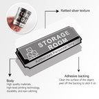 Storage Room Sign for Business Door, Self-Adhesive Durable Modern Storage Room Sticker, Brushed Silver Authorized Personnel Only Signs for Home, Business, Restaurants, Private Area