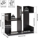 Aibiju Book Organizer for Desk, Cute Desk Top Organizing, Tree Bookshelf Unique Nursery Bookcase, Book Ends for Desk, Book Holder for Shelf Black YD-DSR002B