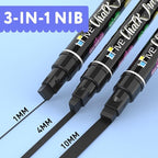 TFIVE Black Liquid Chalk Markers - 2 Pack Jumbo Chalk Pens with 10mm 3 in 1 Nib Wide Tips, Dry & Wet Erase Marker Pens for Glass, Chalkboard, BlackBoard, Windows, Calendar, Pumpkin, Mirror