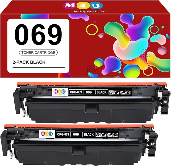 069 Black Toner Cartridge 2 Pack Compatible with Canon 069 Toner Cartridges, Working for Canon imageCLASS MF753Cdw MF751Cdw LBP674Cdw LBP673Cdw LBP674Cx MF752Cdw MF756Cx Printer(2 Pack, Black)