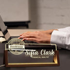 Desk Name Plate Personalized, Office Name Plate for Desk, Desk Decorations for Women Men Office - Light Up Name plate, Employee Appreciation Gifts for Coworkers