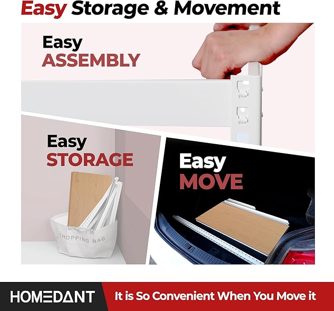 HOMEDANT 5 Tier Storage Shelves Adjustable Laminated Boltless Garage Metal Shelving Unit Heavy Duty Utility Rack Shelf Warehouse Pantry Closet Kitchen (2, (XL Deep) 48.1" W, White)