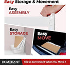 HOMEDANT 5 Tier Storage Shelves Adjustable Laminated Boltless Garage Metal Shelving Unit Heavy Duty Utility Rack Shelf Warehouse Pantry Closet Kitchen (2, (L) 48.1" W, White)
