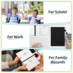 AGM Portable White Board Dry Erase Notebook, 8.4" x 6" Double Sided Folding Whiteboards with 3 Pens, Small Travel Dry Erase Board Skin-Friendly Material for Study, Meeting, Planning, Dark