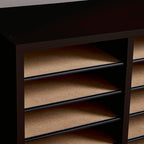 Safco Wooden Paper and Mail Organizer for Home Office and Classroom, Adjustable Shelves and Stackable