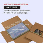 Tape Logic TLM1081K Easy-Fold Mailers, 10 1/4 x 8 1/4 x 1 1/4, Kraft (Pack of 50)