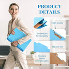 Skyygemm 48 Pcs Classification Folders Letter Size, 1 Divider Pressboard File Folder with Fasteners, Expanding File Organizer Bulk for School Teachers, Office Employee, Coworker, Staff (Blue)