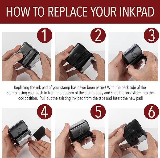 Self Inking Modern Address Stamps | Custom Return Address Stamper (Magazine Serif, Xtra Wide)