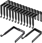 Amylove 12 Pcs Adjustable Cubicle Hanger Universal Partition Metal Cubicle Hooks Door Hanger, Adjusted to Fit Panels with 1 3/8 Inch to 3 1/2 Inch Thickness for Office Whiteboard (Black)